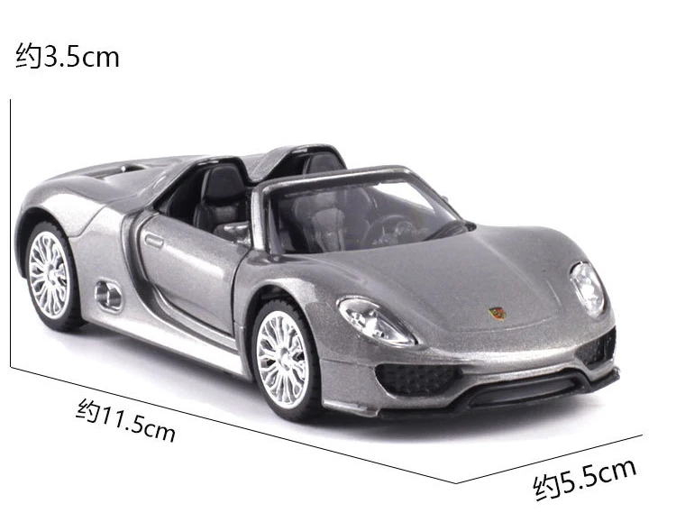 1:41 Scale Porsche918 Alloy Pull-back car Diecast Metal Model Car For Collection Friend Children Gift 1:41 Scale Porsche918 Alloy Pull-back car Diecast Metal Model Car For Collection Friend Children Gift