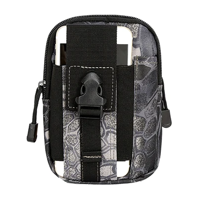 Новая тактическая сумка Военная многофункциональная EDC сумка для безопасности набор аксессуаров для переноски походный туристический чехол для поясной сумки - Цвет: Black python