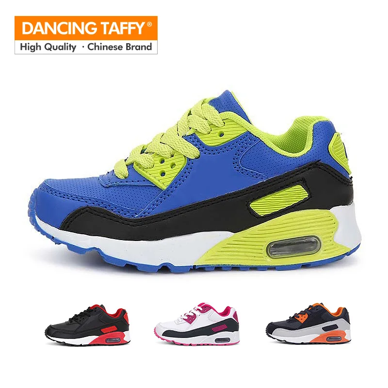 

2019 Kids Air Cushion Shoes Running Children Sneakers Boy Sport Shoes Classic Patchwork Boy And Girl Basket Buffer Footwear