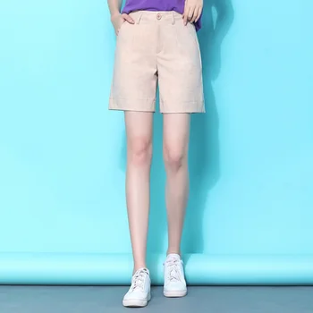 

Large Size XXXXXL Formal Shorts Women Korean High Waist A-line Loose Thin Wide Leg Shorts Female black white apricot