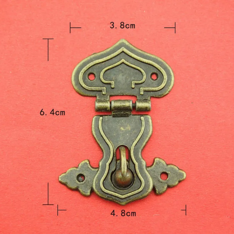 64*48mm 10pcs Decorative Antique Bronze Furniture Wooden Case Clasp