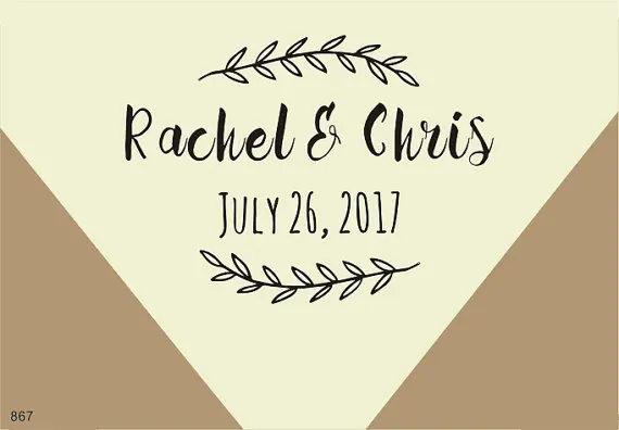 Custom Wedding Calligraphy Stamp Wedding Invitation Stamp