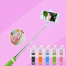 Универсальная Супер Мини Проводная селфи-Палка для iPhone, samsung, huawei, sony, htc, Xiaomi, складная палка, штатив, монопод-держатель для телефона