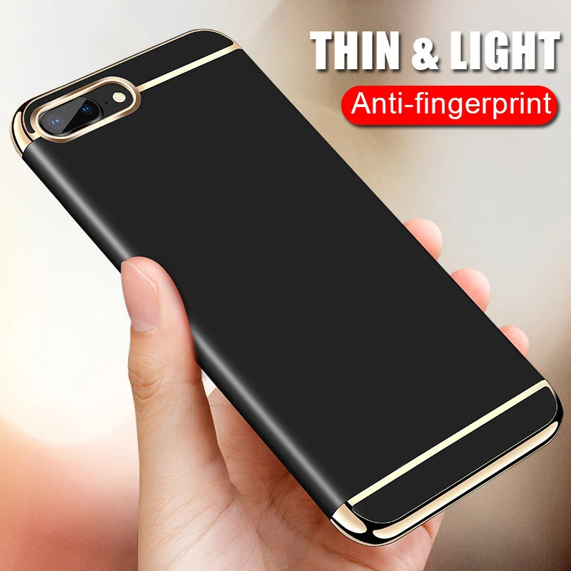 

ZNP Luxury Plating Protection Case For iphone 7 8 Plus Hard PC Full Cover Cases For iphone 7 8 7Plus 8Plus Phone Case Shell