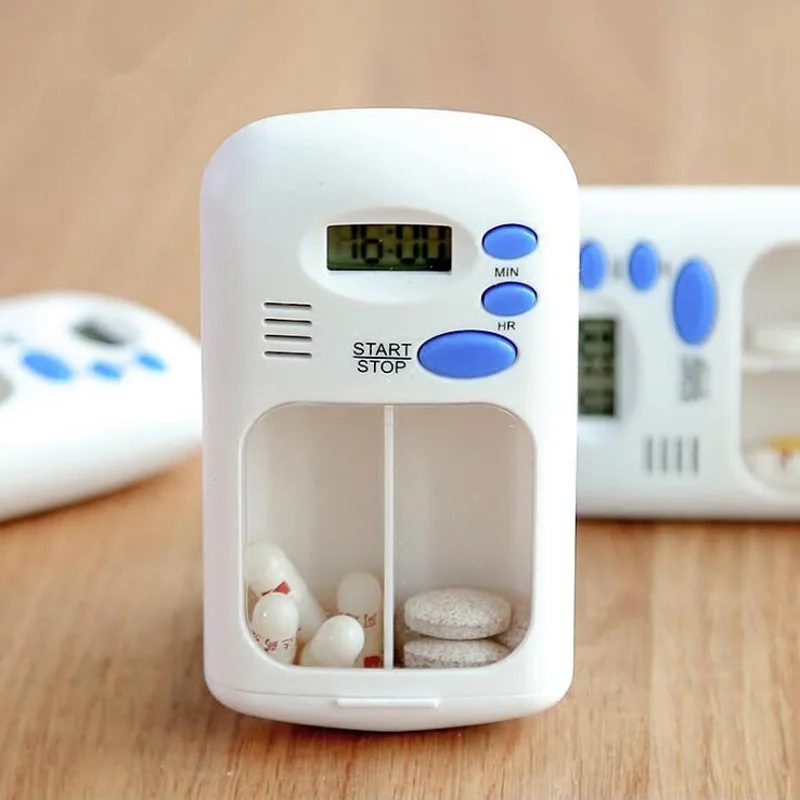 

Portable smart reminder to take medicine pill box
