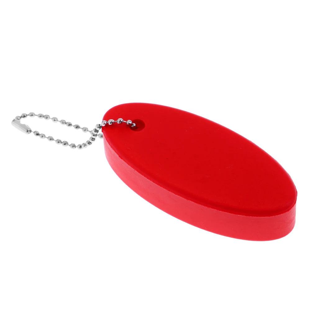 Water Sports Beach Seaside Sailing Yachting Boating Foam Floating Oval Keychain Keyring Key Chain Key Float Buoy - Multi Colors