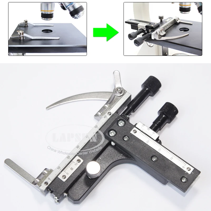 Microscope Moveable Stage Caliper With X Y Scale Attachable Mechanical