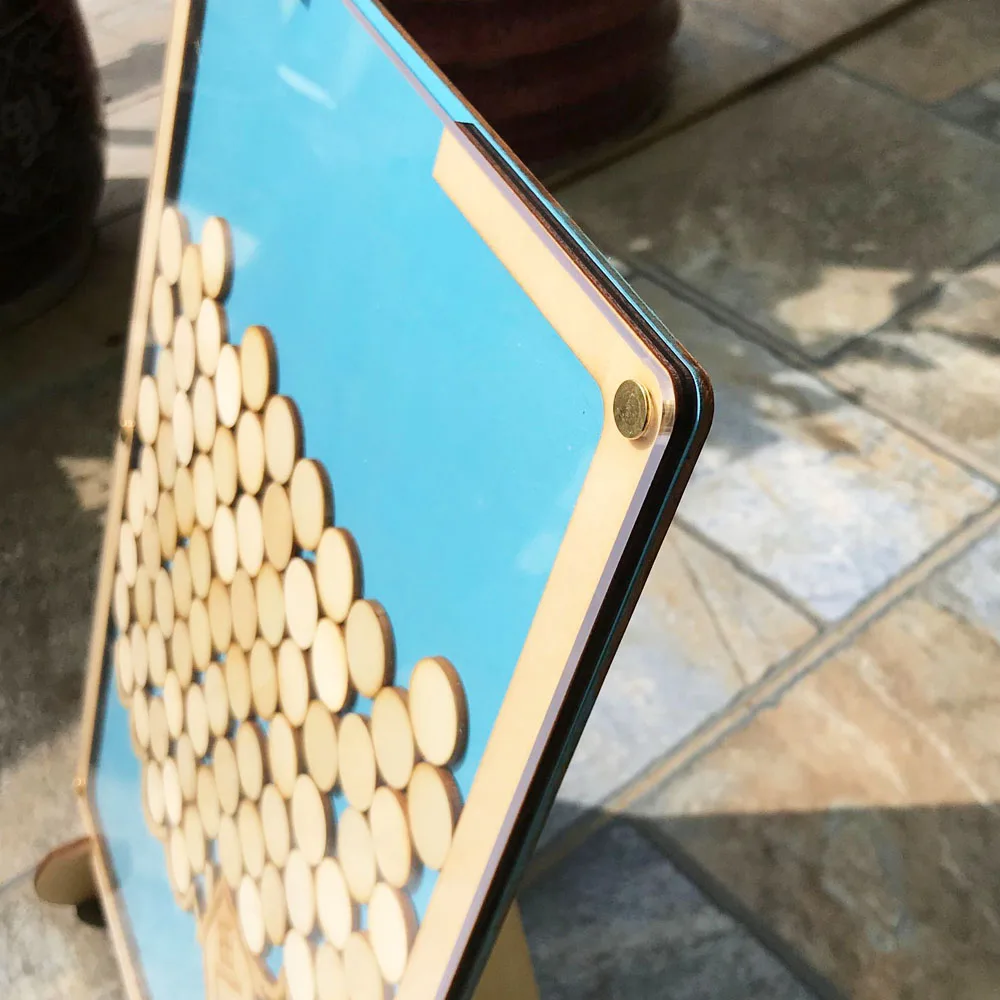 Personalized names wedding date drop box signature guestbook alternative visits drop top alternate guests rustic wedding gift5