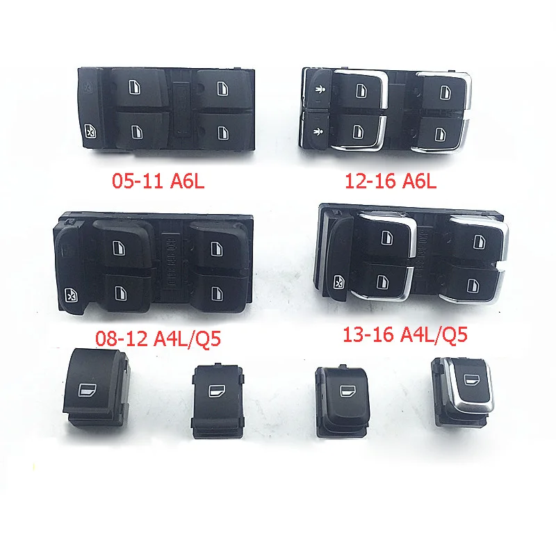 

Car Modification Electronic Window lifter Switch Buttons for Audi A4/Q5 electroplating/plating Car Accessories