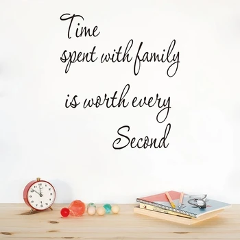 

Wall stickers family - TIME SPENT WITH FAMILY Wall Art Decal Quote Words Lettering Decor Sticker Design f014