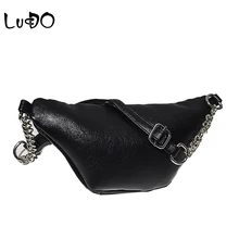 LUCDO Женские поясные сумки на цепочке поясная сумка из искусственной кожи нагрудная сумка повседневные сумки через плечо на молнии нагрудные Поясные Сумки Фанни Поясные Сумки
