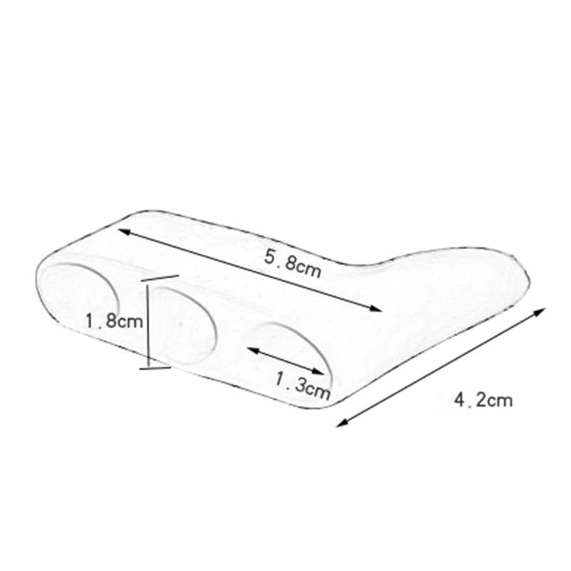 1 пара, педикюрный силиконовый гель, для пальцев ног, два отверстия, разделитель пальцев ног, вальгусная деформация, защита от бунионета, регулировочные подушечки