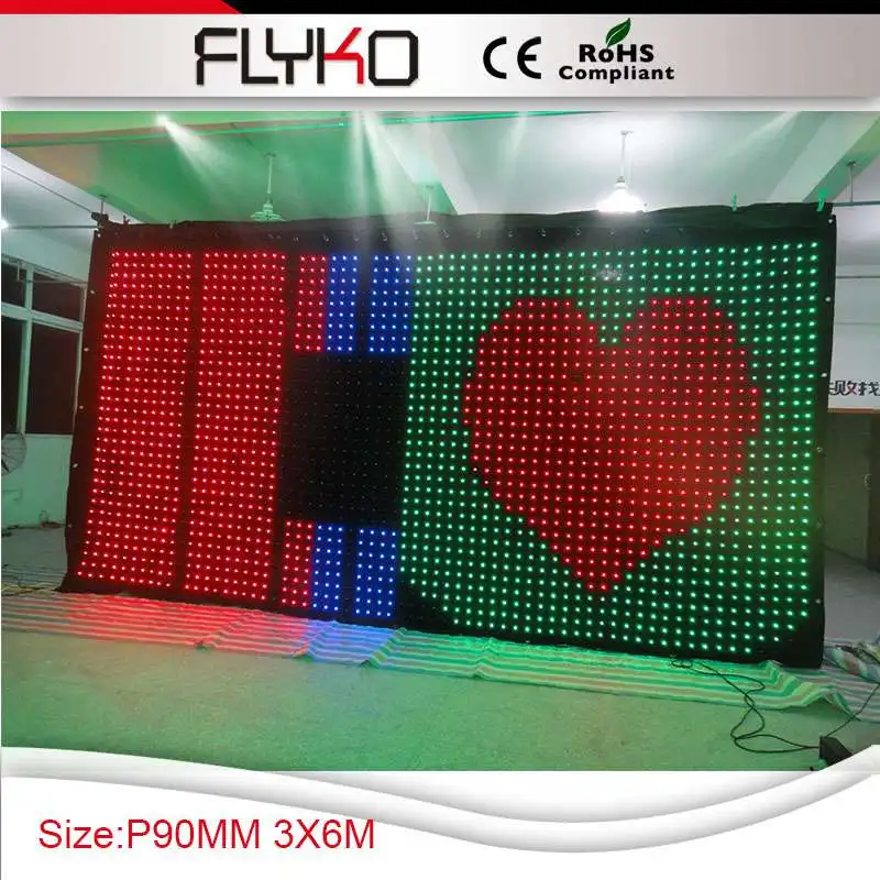 Высокое качество P90 3X6M led фон среен занавеска диско свет|disco light|led backdropsbackdrop lights |