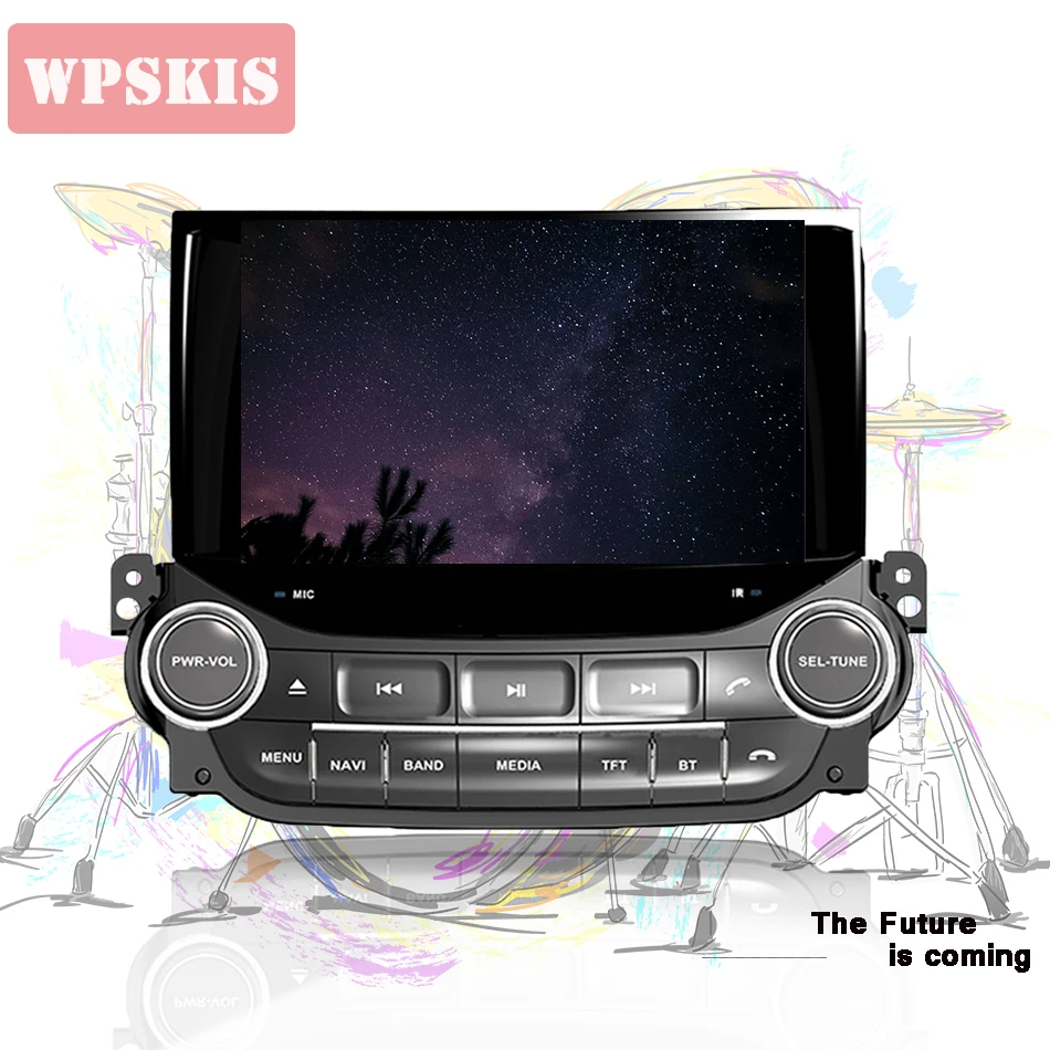 

2 din 8" Android 9.0 Car radio audio PC music video media for chevy malibu 2013 steering 3G WIFI BT TV USB DVR OBD Mirror GPS SD