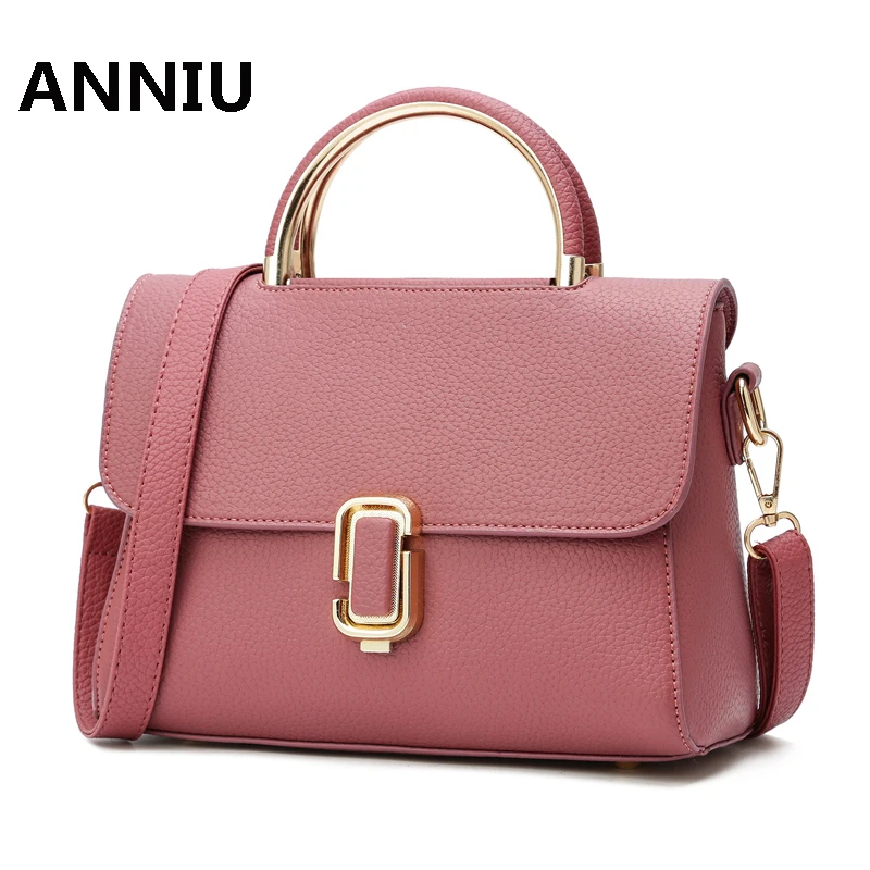 

ANNIU new designer luxury brand high quality PU leather ladies handbag Famous brand women shoulder bag female candy crossbody