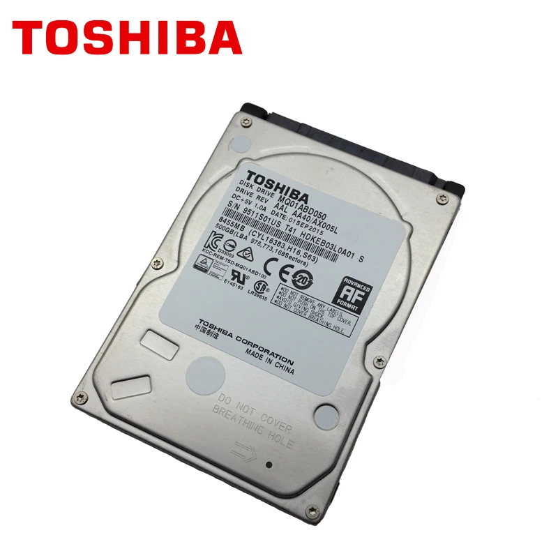 TOSHIBA Laptop 500GB Internal Hard Drive Disk HDD HD 2.5" 5400RPM 8M SATA 2 MQ01ABD050 Original New for Notebook internal hard drive mechanical hard drive hard drive