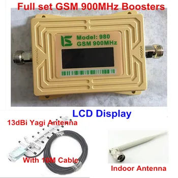 

LCD Display GSM 900mhz Signal Amplifier GSM 900 65dB Cell Booster Cellular Signal Repeater GSM Amplifier +Yagi Antenna