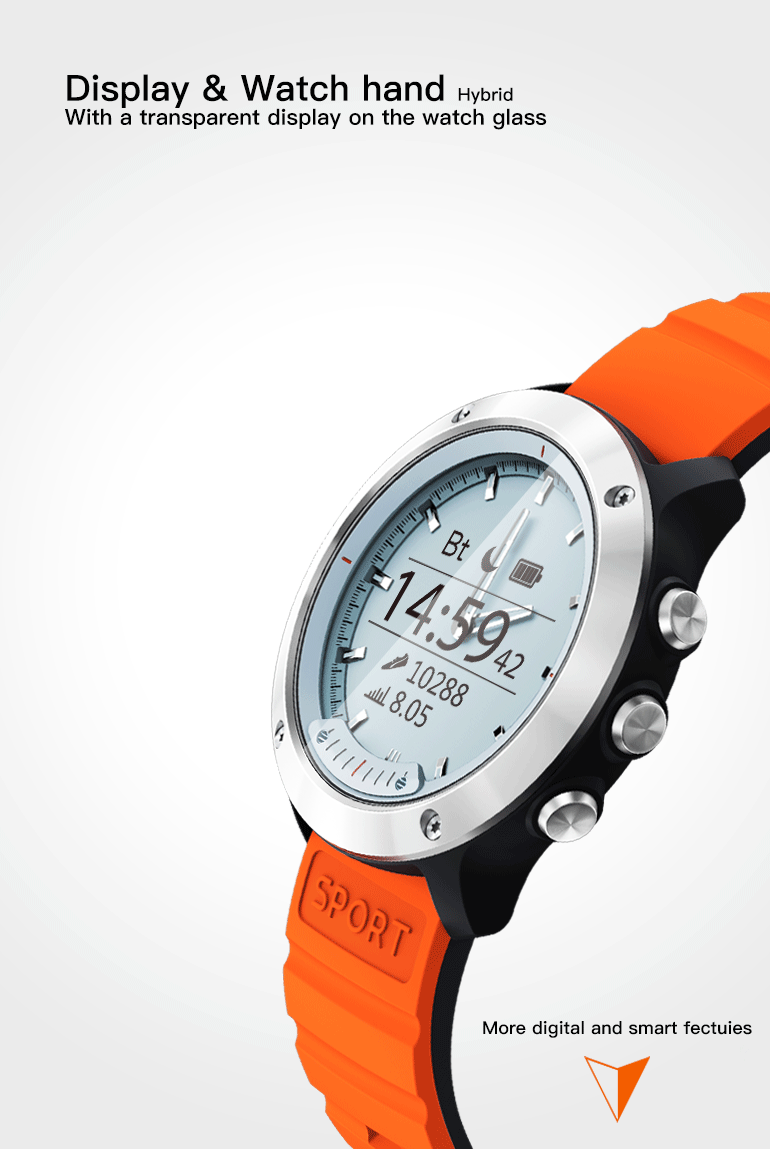 KGG M5 умные часы с прозрачным экраном для мужчин IP68 водонепроницаемый монитор сердечного ритма часы из нержавеющей стали умные часы для IOS Android