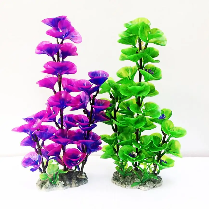 Fish Tank Plastic Decoration Aquarium Green Plants Water Grass Ornament