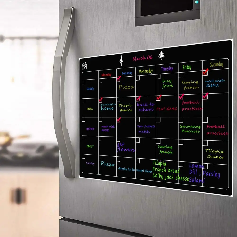 8 ручка магнитная доска сухое стирание календарь доска ежемесячный холодильник календарь на холодильник магнитная доска меловая доска
