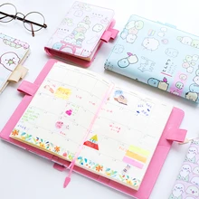 A5 B6 милый блокнот Еженедельный Ежемесячный Планировщик Календарь Kawaii канцелярские товары, книга, школьные офисные принадлежности, подарок