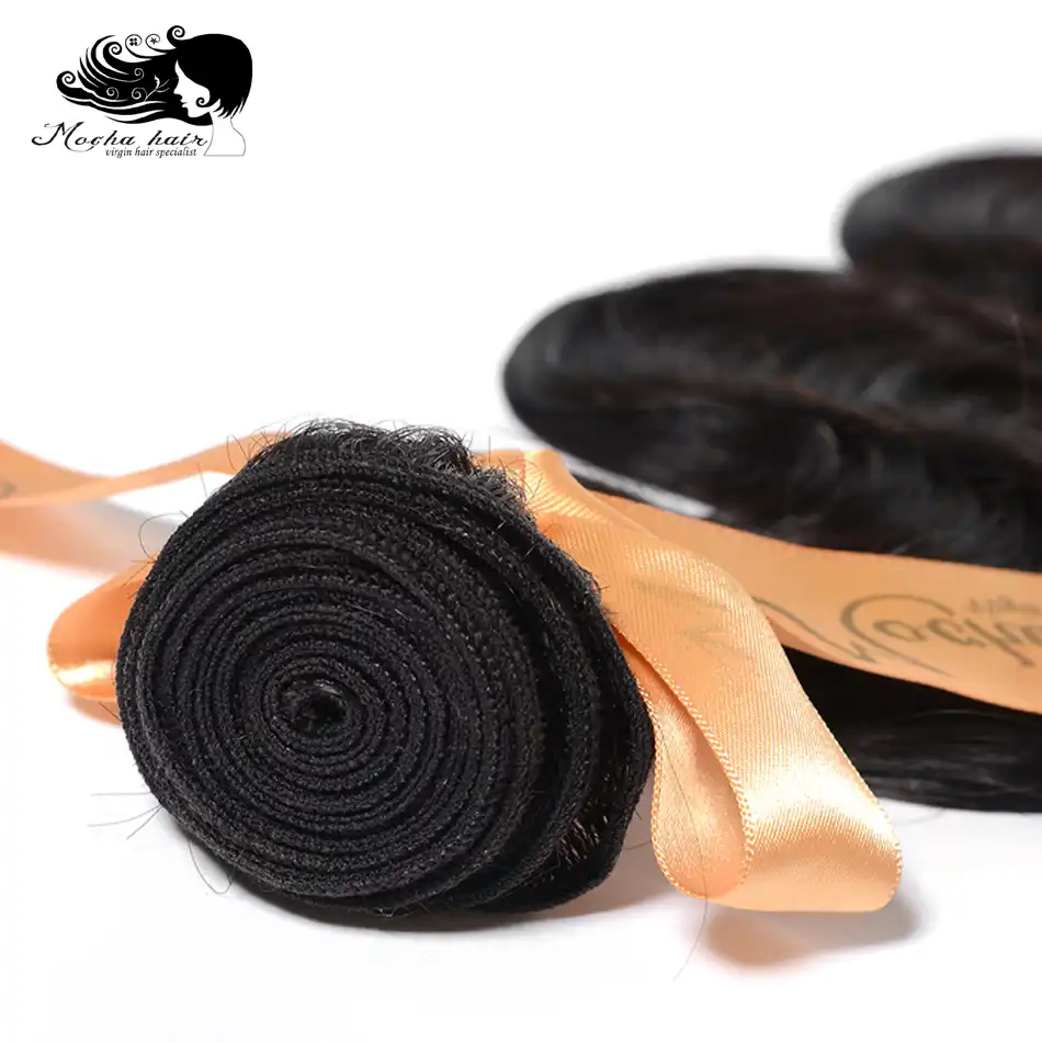 Mocha Hair Brazilian Body Wave Virgin Hair Weaving One Bundle 10