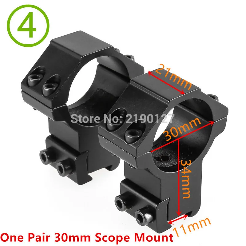 30 мм/25,4 мм Riflescope Монтажное кольцо 11 мм/20 мм рельсы ласточкин хвост высокий профиль низкий профиль для винтовки прицел охота крепление - Цвет: 4