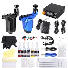 Профессиональный комплект татуировки SetTattoo пулемет с захваты для иглы lcd Powe Body Art наборы цветных чернил Body Tattoo Art цветные чернила