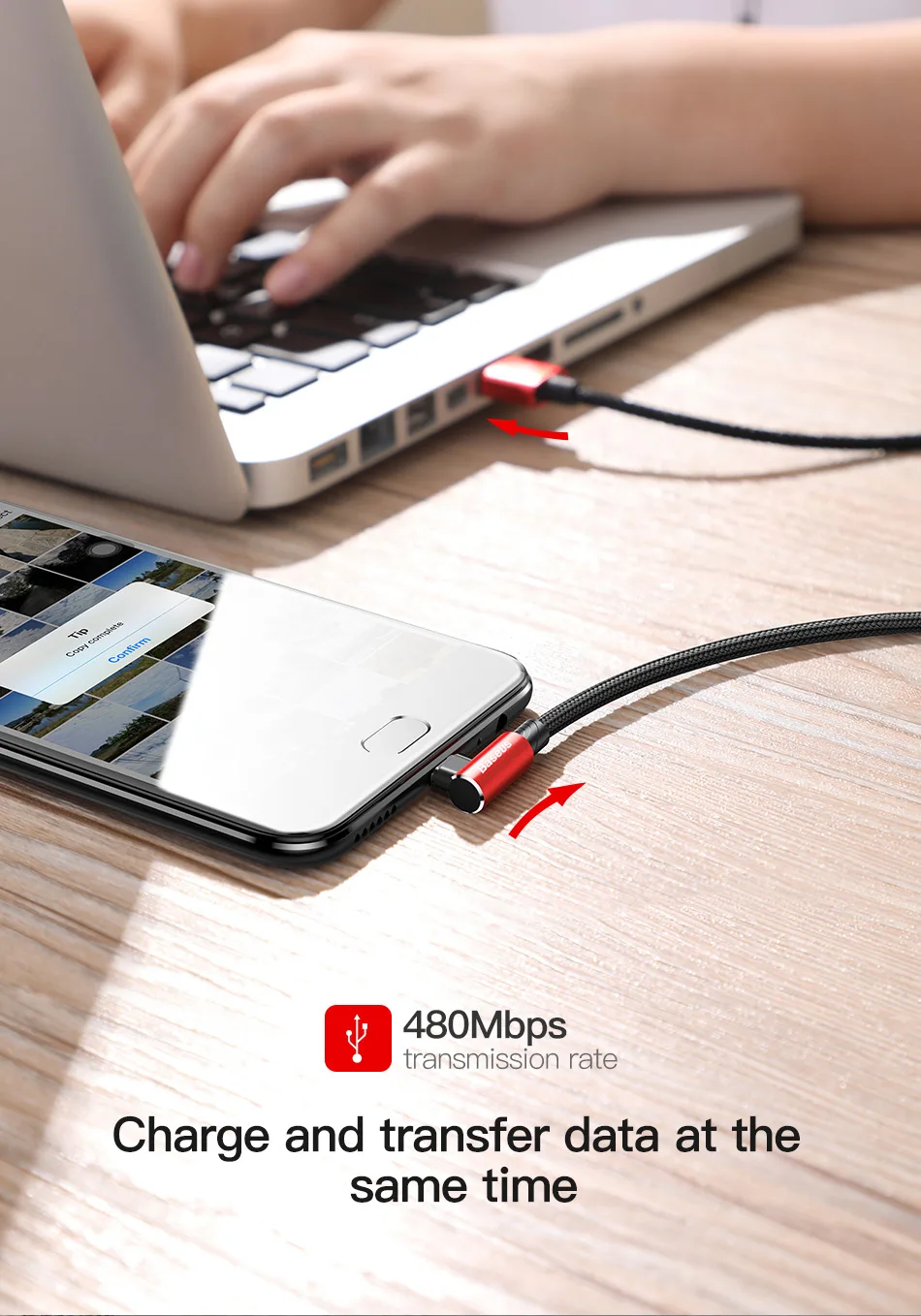 Baseus Micro USB кабель Реверсивный 2A Быстрая зарядка синхронизации данных Кабель Microusb для Xiaomi Redmi 4x Note 4 Android кабель мобильного телефона