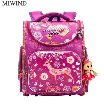 

Free Shipping MIWIND Fashion Girls Book Bag Breathable Backpacks Children School Bags Leisure Travel Shoulder Backpack WU14