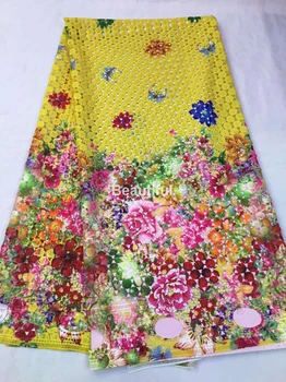 

Free shipping by DHL handmade chothing net cuipion lace printed african cord lace embroidered net guipure for wedding/prom dress