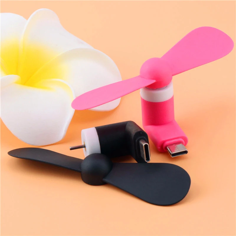 Fleksibel Usb Fan Portable Mini Mobile Phone Penggemar untuk Samsung Huawei Xiaomi OTG Ponsel Android USB Mikro Tipe-C cooler USB Gadget