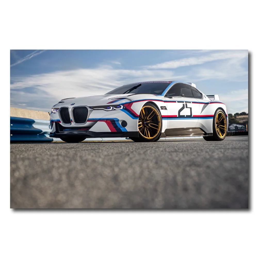 Настенная картина с принтом B M W 3 0 CSL Hommage R concept Car race постер на холсте для украшения