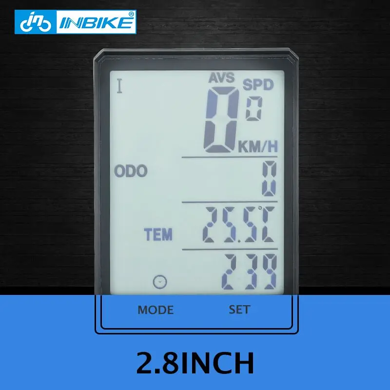 Promo Offer INBIKE 2.8'' Large Screen Bicycle Computer Wireless Bike