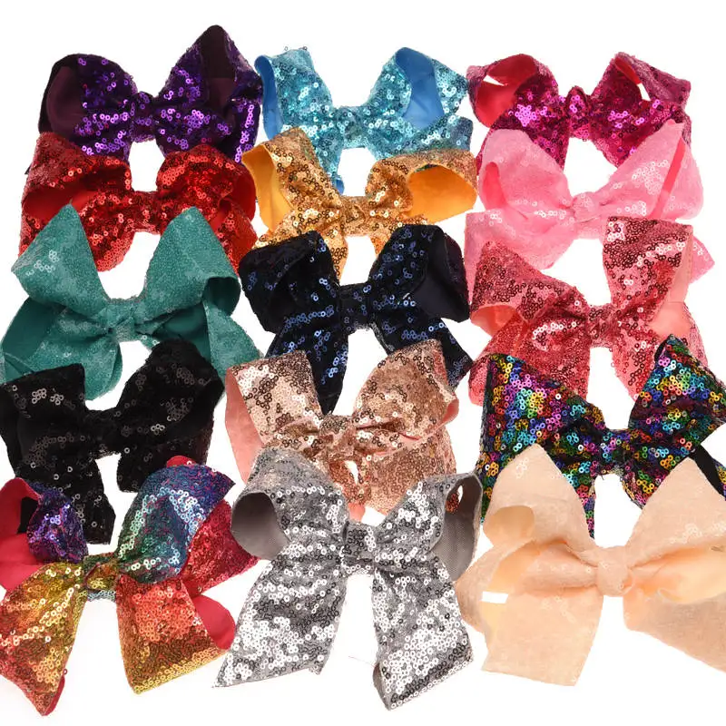 16pcs/lot Vintage Sequin Bows Big Bowknot Fashion Bow Chic Hair