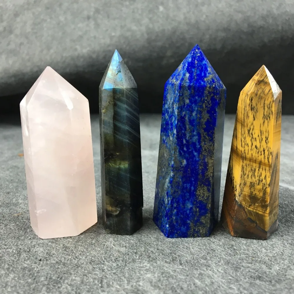 Natural quartz crystal healing stones obelisk crystal wand points for gifts (5)