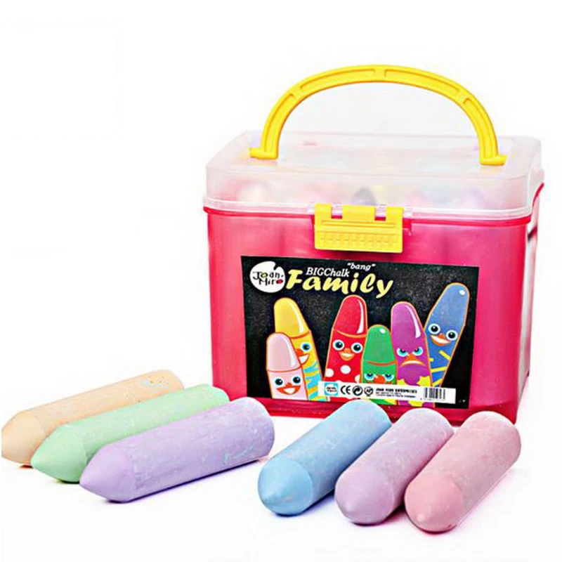 210812/Children's color chalk Dust free outdoor large chalk suit 20