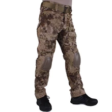 Охотничий камуфляж Штаны tactische Broek Highlander дву broek en kniebeschermers военный игровой костюм для косплея