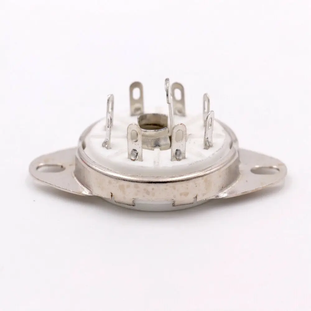 1PC 8PIN TUBE SOCKET B8G Ceramic VALVE BASE Tin/Gold Plated for 5B254 C3G 7N7 EF22 Vintage Audio Amplifier DIY Project hifi