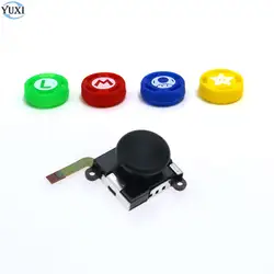 YuXi 3D аналоговый датчик модуль джойстика Thumbstick + 4 шт. рукоятка пальца крышка для nintendo Switch NS Joy-Con контроллер