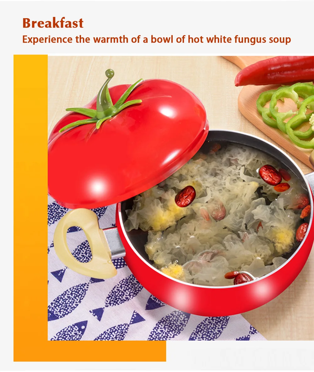 3 слоя алюминиевый кухонный суповый горшок с антипригарным фруктовым соусом сковорода котел в форме помидора без пара бытовые кухонные принадлежности