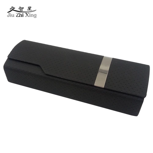 JIU ZHI XING Новая высококачественная коробка для очков, солнцезащитные очки, коробка для мужчин и женщин, защитная коробка для очков ручной работы - Цвет: Черный