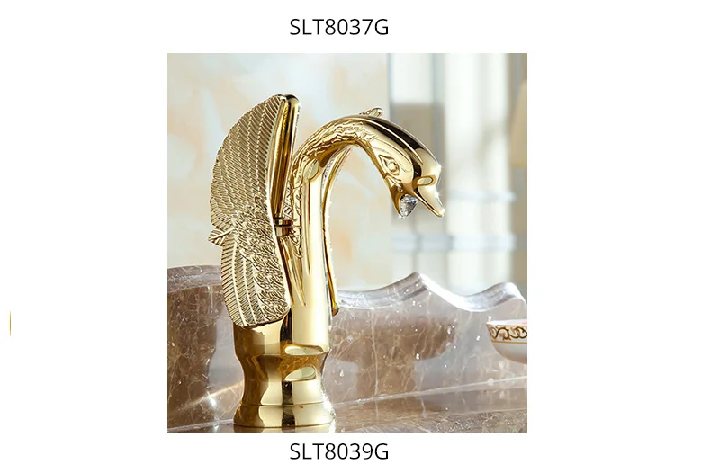 ZGRK кран для ванной комнаты Золотой лебедь раковина кран Роскошные смесители torneira модные краны для раковины