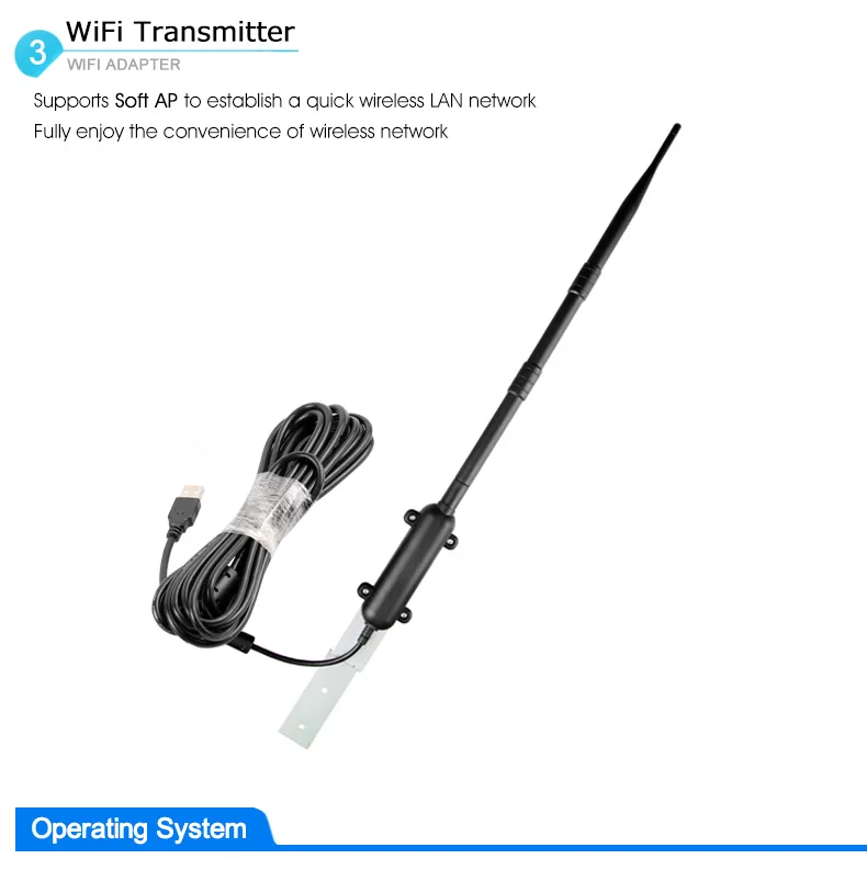 Наружный высокомощный WiFi USB адаптер 150 Мбит/с беспроводная сетевая карта приемник сигнала всенаправленная 13дб WiFi антенна 802.11b/g/n