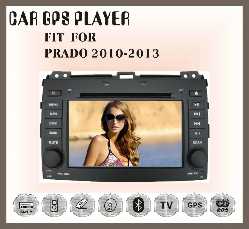 Cheap 7" Android Car DVD Player with TV/BT GPS WIFI,Audio Radio Stereo,Car PC/multimedia headunit for Toyota Prado 2010 2011 2012 2013 0