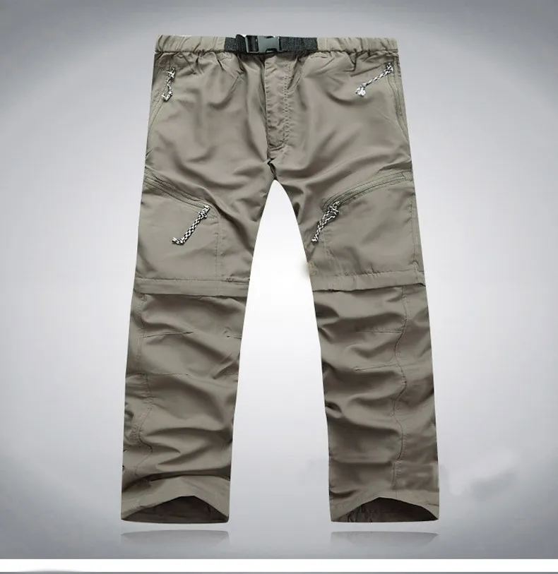 Для мужчин лето съемный брюки открытый быстросохнущая брюки УФ-защитой брюки дышащий рыбалки и охоты брюки мужской плюс Размеры