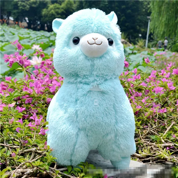 35 см/45 см японский Alpacasso Мягкие плюшевые игрушки кукла гигантские мягкие животные лама игрушки Kawaii Альпака плюшевые куклы дети подарок на день рождения - Цвет: blue