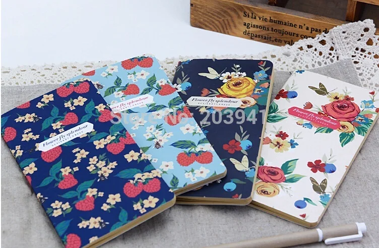 

1PCS/Lot Cute vintage Garden Flower series Kraft paper Notebook Diary Notebook Planner School Office Stationery