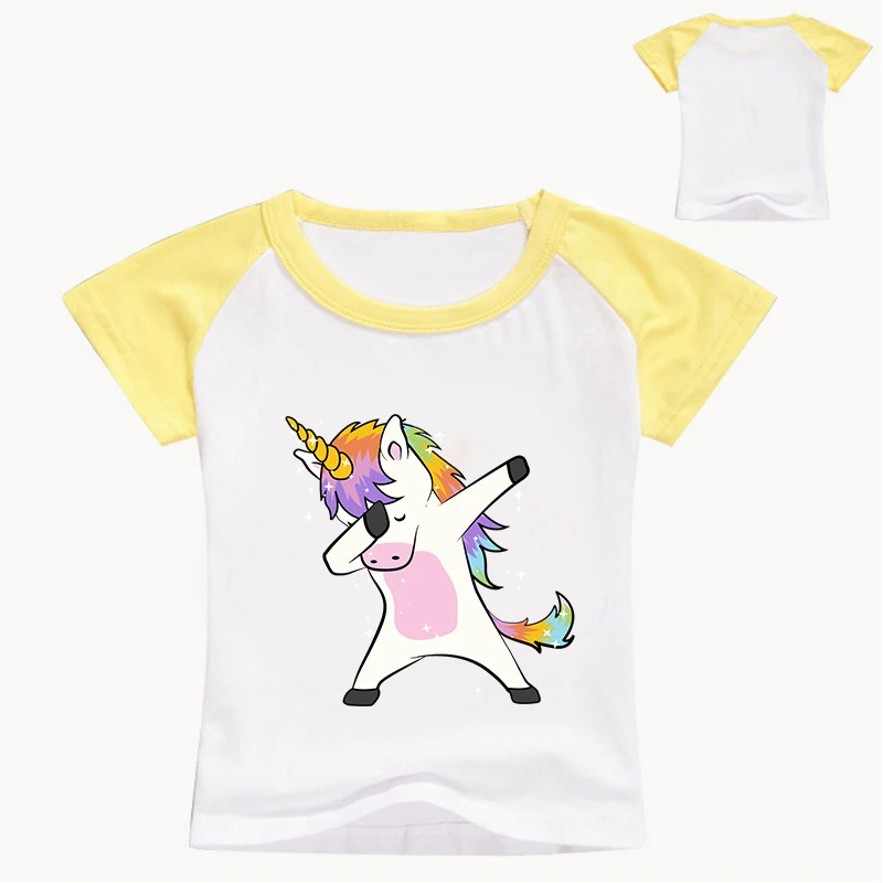 

Summer Cartoon Unicorn Boys T-Shirts Cozy Printing T-Shirt For Boys Toddler Girls Clothes Unicorn Kids Tops Tees Kid Clothes