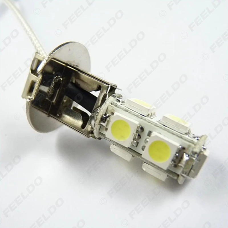

FEELDO 10Pcs Car H3 5050 SMD 9 LED White Bulb Fog Beam Light Lamp #FD-1142